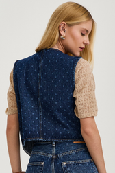 Colete Jeans Cora Poá
