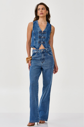Calça Wide Leg Jeans Thassia Dante