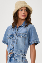 Camisa Jeans Cropped Ivanna