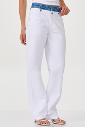 Calça Wide Leg Elodie Denim & White 