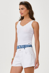 Short Mya Denim & White