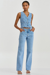 Calça Jeans Reta Baixa Britney