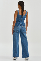 Calça Super Wide Jeans Mara Bianchi