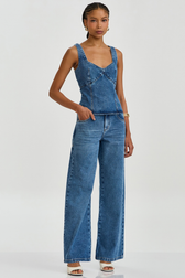 Calça Super Wide Jeans Mara Bianchi
