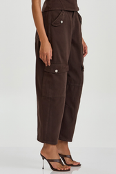 Calça Balloon Cargo Monique Espresso