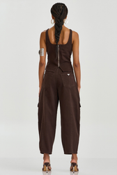 Calça Balloon Cargo Monique Espresso