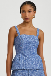 Blusa Lizzy Mosaic Denim