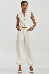 Calça Maxi Aladim Alana Natural 