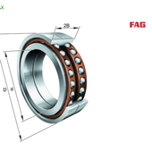 BAX100-F-TP4S-DBL -Rolamento axial de esferas de contato angular