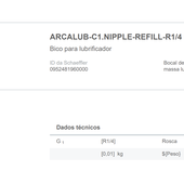 ARCALUB-C1.NIPPLE-REFILL-R1/4 -  Lubrificador automático Arcalub Concept 1