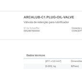 ARCALUB-C1.PLUG-OIL-VALVE - Lubrificador automático Arcalub Concept 1