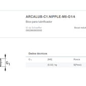 ARCALUB-C1.NIPPLE-M8-G1/4 -  Lubrificador automático Arcalub Concept 1