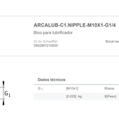 ARCALUB-C1.NIPPLE-M10X1-G1/4 - Lubrificador automático Arcalub Concept 1