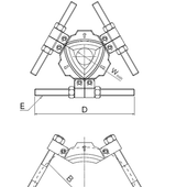 Placa extratora de três seções tripartida 210 mm TRI-SECTION-PLATE 210 - SCHAEFFLER