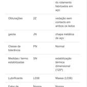 HC6212-ZZ-L038-C3- Rolamento rígido de esferas de uma carreira com esferas de cerâmica