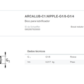 ARCALUB-C1.NIPPLE -  G1/8 - G1/4 -  Lubrificador automático Arcalub Concept 1