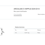 ARCALUB-C1.NIPPLE - G3/8 - G1/4 - Lubrificador automático Arcalub Concept 1