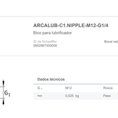 ARCALUB-C1.NIPPLE- M12-G1/4 - Lubrificador automático Arcalub Concept 1