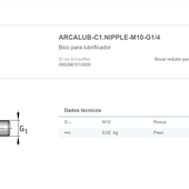 ARCALUB-C1.NIPPLE- M10 - G1/4- Lubrificador automático Arcalub Concept 1