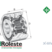 ZKLN2557-2RS-XL - Rolamento axial de esferas de contato angular