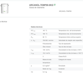 Graxa para rolamentos de alta temperatura - ARCANOL-TEMP90 - 5kg - Graxa para rolamento ARCANOL-TEMP90-1Kg