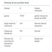 NU-208-E-XL-TVP2- Rolamento de rolos cilíndricos  -Medias INA-FAG-SCHAEFFLER - Distribuidor FAG-INA