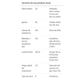 6205-ZZ-C3 - Rolamento rígido com uma carreira de esferas 