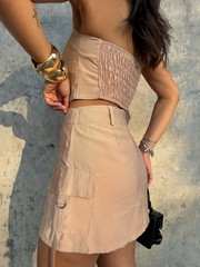 Conjunto De Cropped e Saia Cargo Caprio