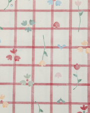 Collab Tom - Estampa Xadrez Vermelho Com Flores