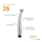 Caneta Alta Rotação de Titânio J5 Plus c/ Led Jinme