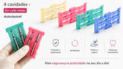 Estojo Silicone Sela Broca 76x43,5x6,80mm Azul Transparente c/4 LedClick