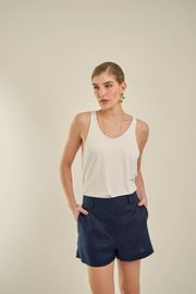 SHORTS AMETISTA 100% LINHO