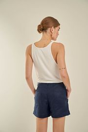 SHORTS AMETISTA 100% LINHO