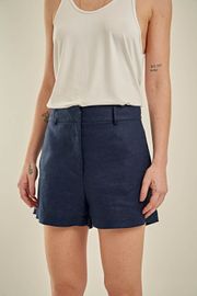 SHORTS AMETISTA 100% LINHO
