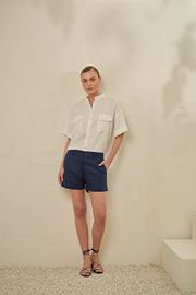SHORTS AMETISTA 100% LINHO