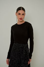 CAMISETA MANGA LONGA OLIMPO PRETA