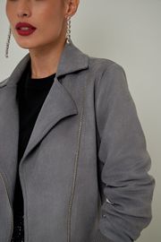 JAQUETA SUEDE CINZA OSLO