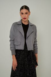 JAQUETA SUEDE CINZA OSLO