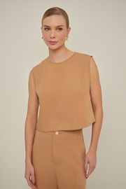 BLUSA RAFAELA ALFAIATARIA BEGE