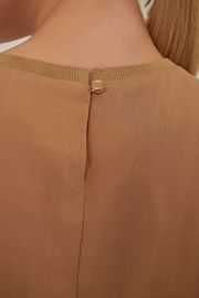 BLUSA RAFAELA ALFAIATARIA BEGE