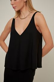 BLUSA REGATA SPARKLING VISCOSE PRETA