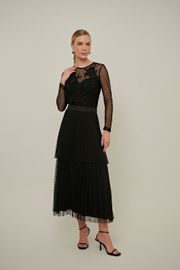 BLUSA STELA TULE PRETO