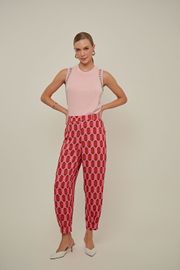 CALÇA POEMA VISCOSE ESTAMPADA