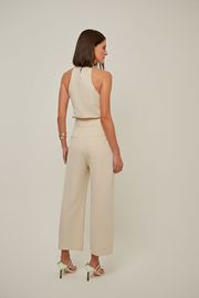 CALÇA ROBERTA ALFAIATARIA BEGE 