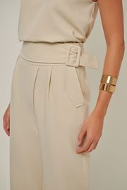 CALÇA ROBERTA ALFAIATARIA BEGE 