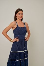 VESTIDO SAMBA AZUL EM CREPE