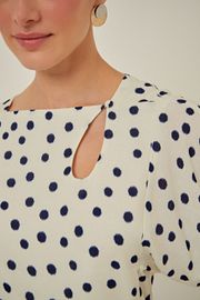 BLUSA SNAP VISCOLINHO ESTAMPA POÁ