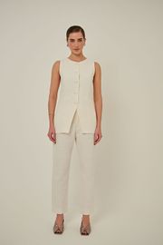 COLETE TALITA ALFAIATARIA OFF WHITE