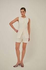 COLETE TALITA ALFAIATARIA OFF WHITE