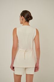 COLETE TALITA ALFAIATARIA OFF WHITE